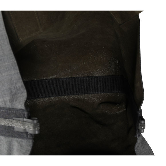 Brunello Cucinelli Olive Suede & Gray Wool Reversible Tote - Picture 5 of 7